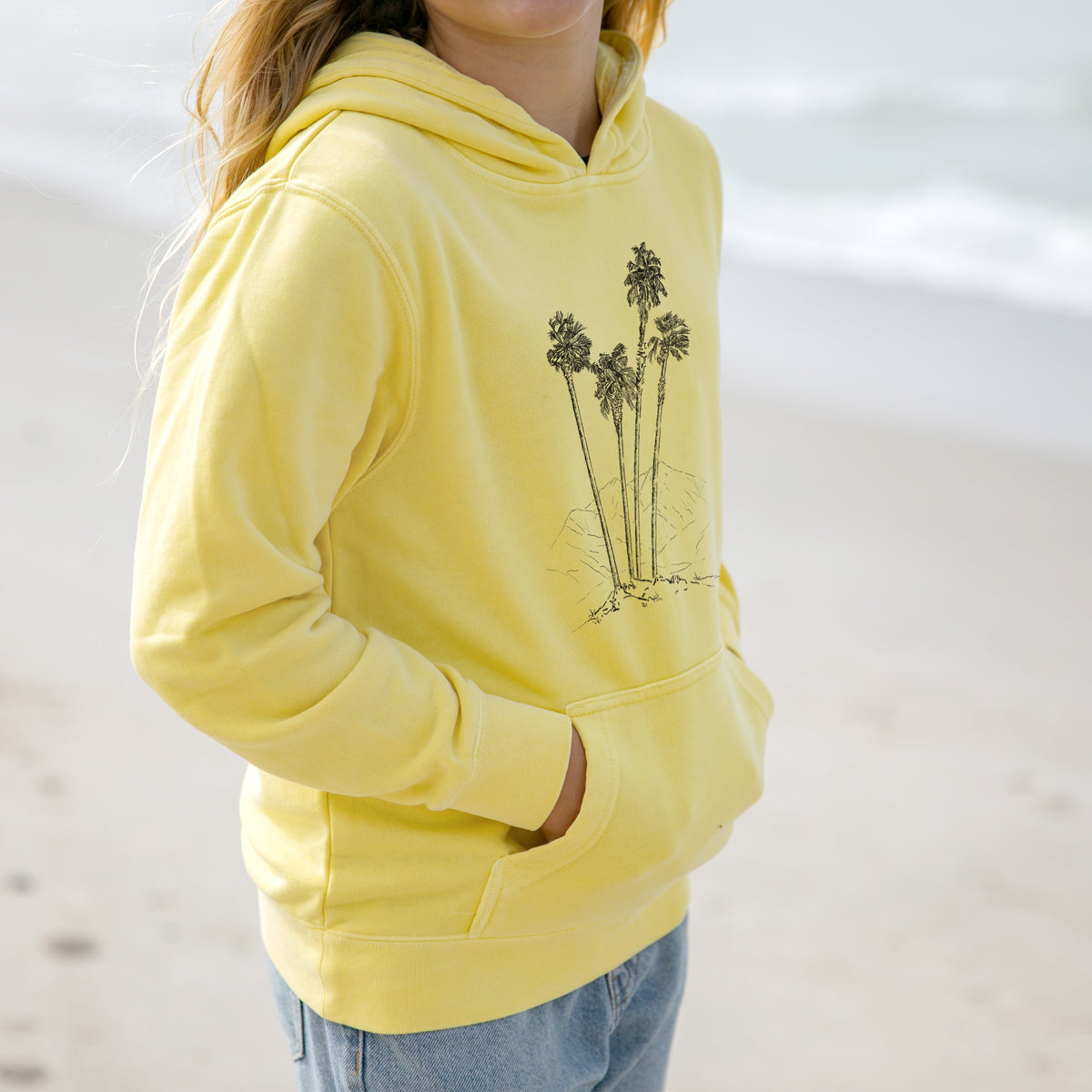 Desert Palms - Mexican Fan Palm - Washingtonia robusta - Youth Pigment Dyed Hoodie