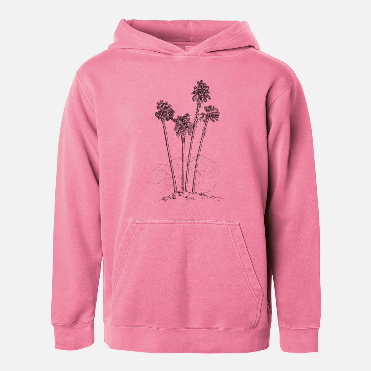 Desert Palms - Mexican Fan Palm - Washingtonia robusta - Youth Pigment Dyed Hoodie