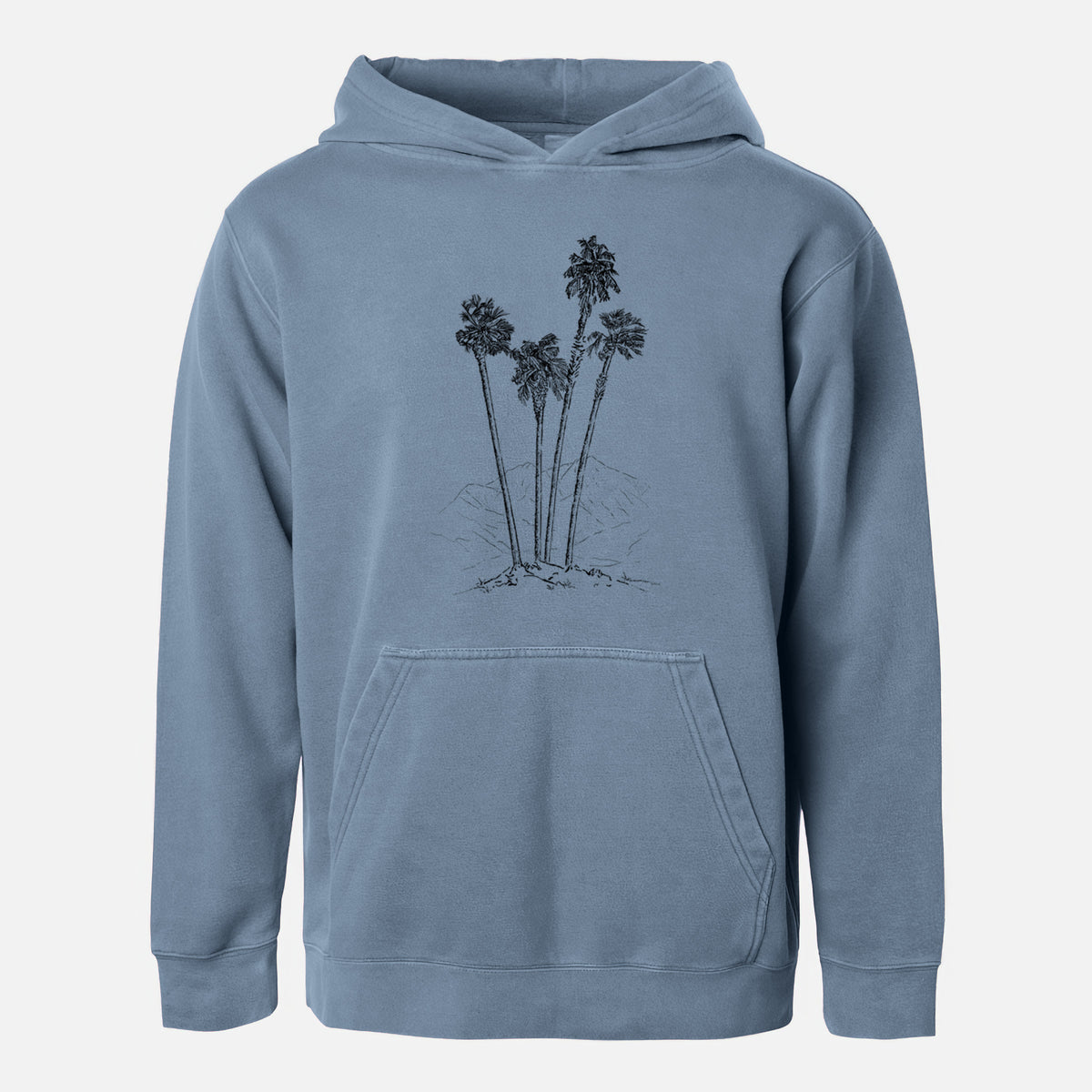 Desert Palms - Mexican Fan Palm - Washingtonia robusta - Youth Pigment Dyed Hoodie