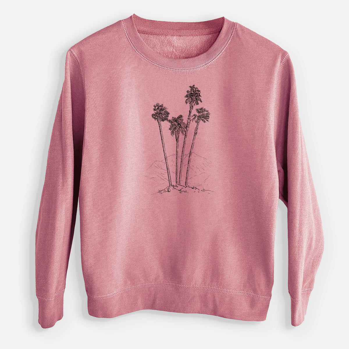 Desert Palms - Mexican Fan Palm - Washingtonia robusta - Youth Lightweight Crewneck Sweatshirt