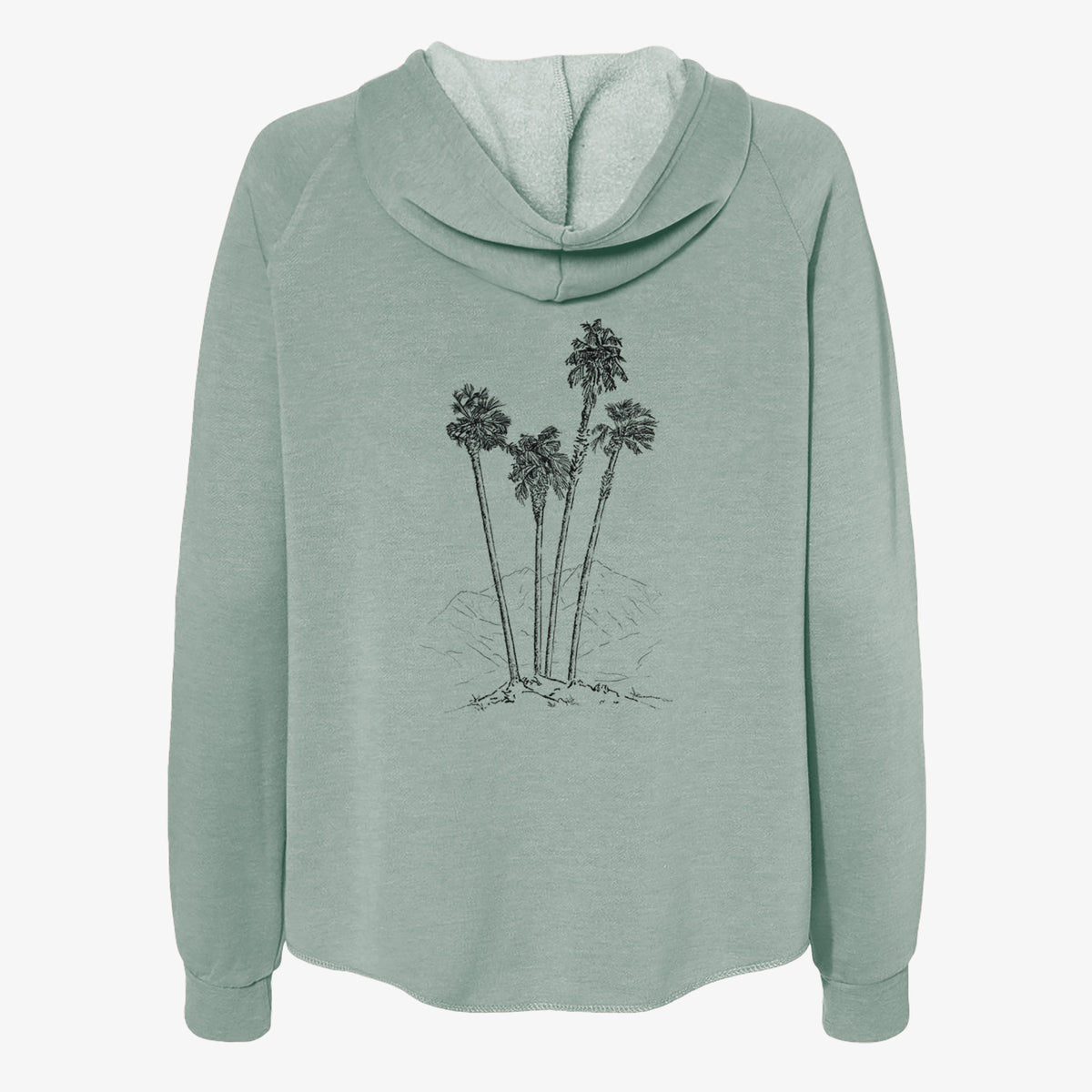 Desert Palms - Mexican Fan Palm - Washingtonia robusta - Women's Cali Wave Zip-Up Sweatshirt