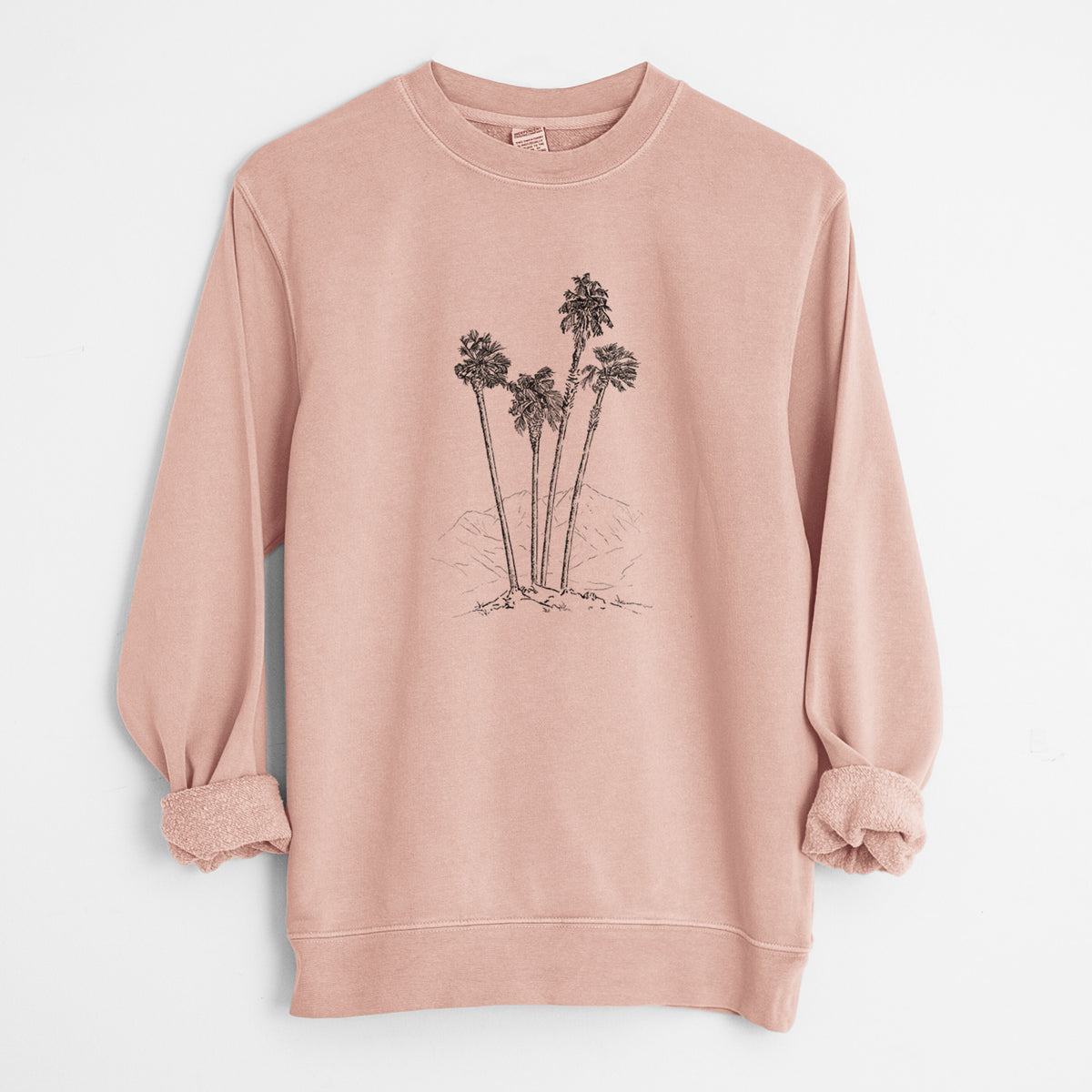 Desert Palms - Mexican Fan Palm - Washingtonia robusta - Unisex Pigment Dyed Crew Sweatshirt