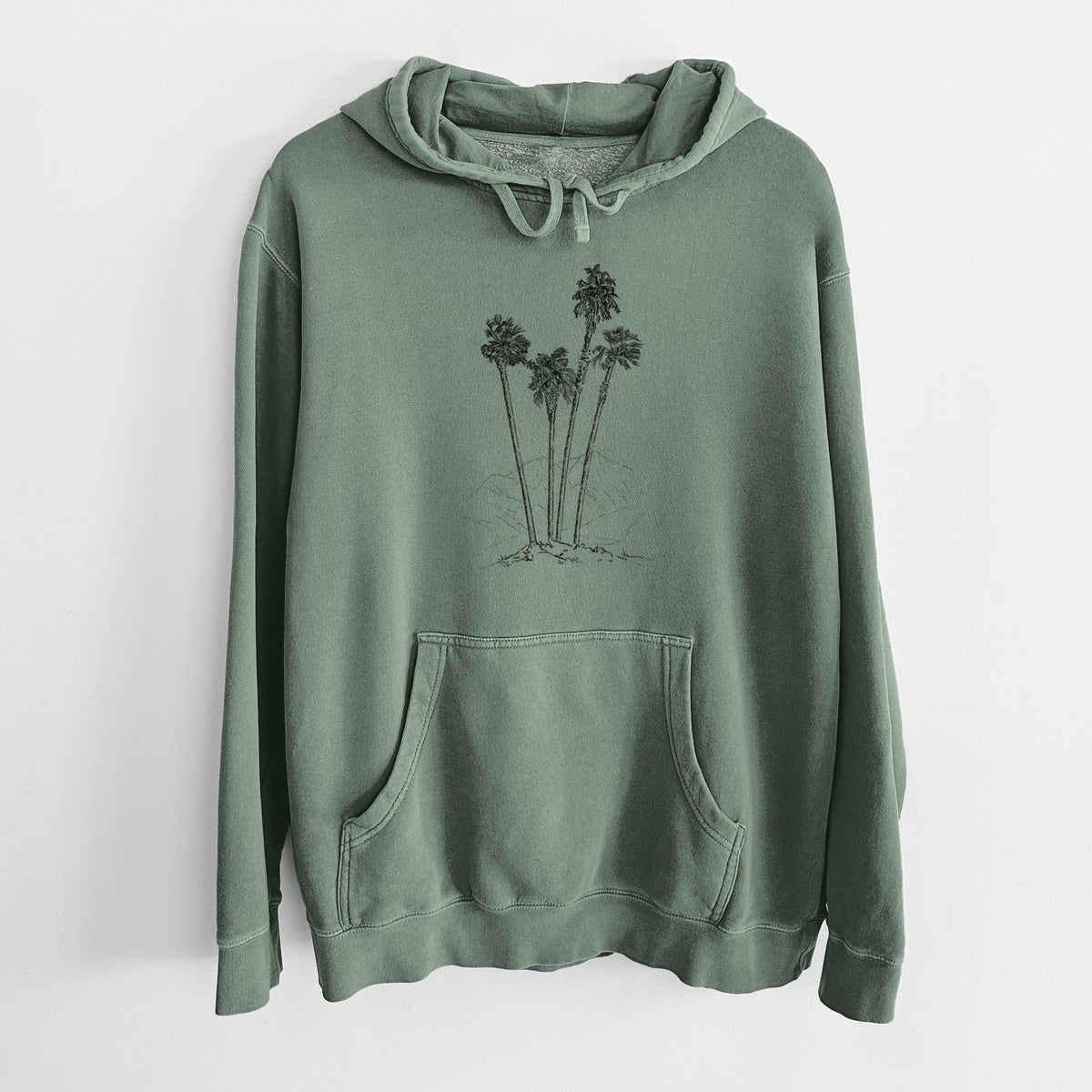Desert Palms - Mexican Fan Palm - Washingtonia robusta - Unisex Pigment Dyed Hoodie