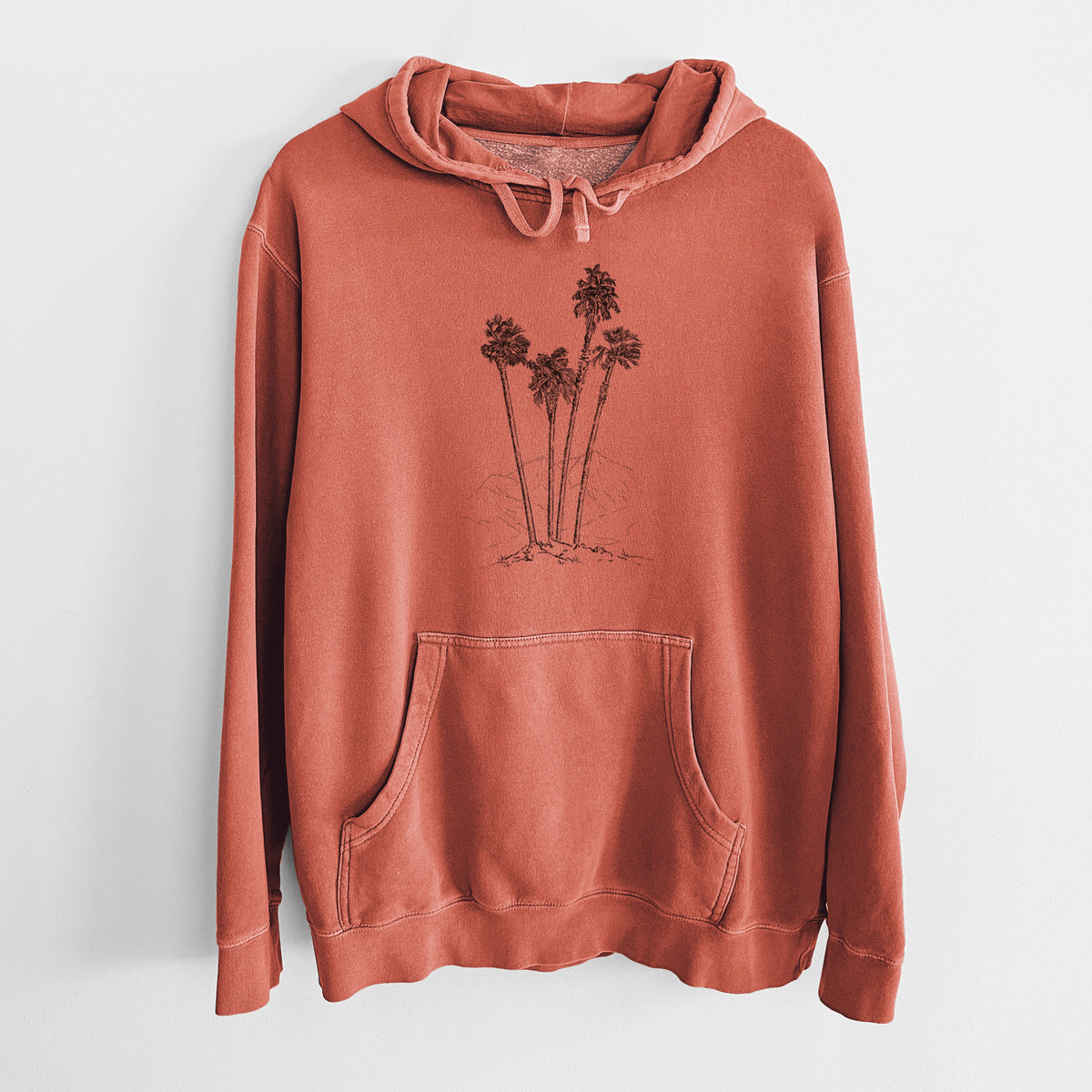 Desert Palms - Mexican Fan Palm - Washingtonia robusta - Unisex Pigment Dyed Hoodie