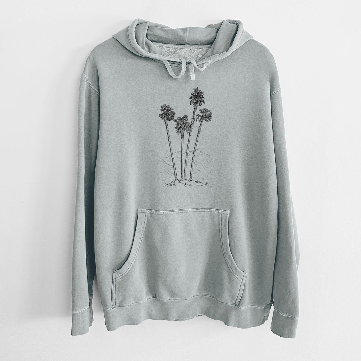 Desert Palms - Mexican Fan Palm - Washingtonia robusta - Unisex Pigment Dyed Hoodie