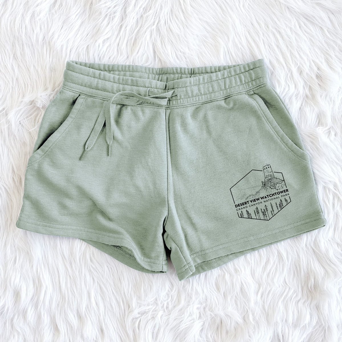Desert View Watchtower - Grand Canyon National Park - Women's Cali Wave Shorts