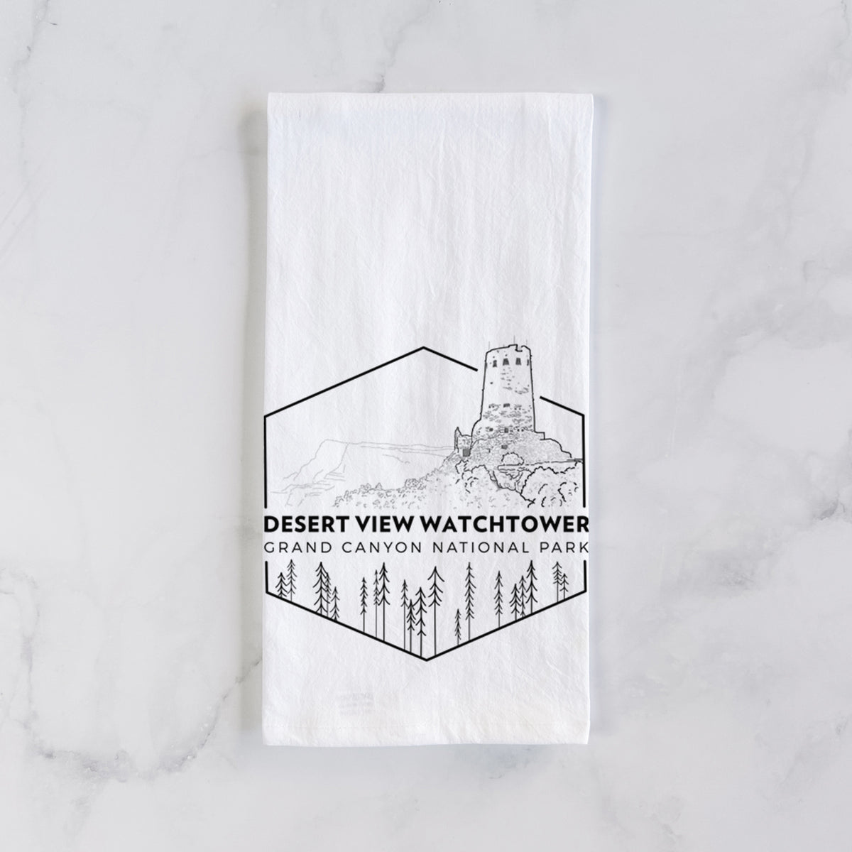 Desert View Watchtower - Grand Canyon National Park Tea Towel
