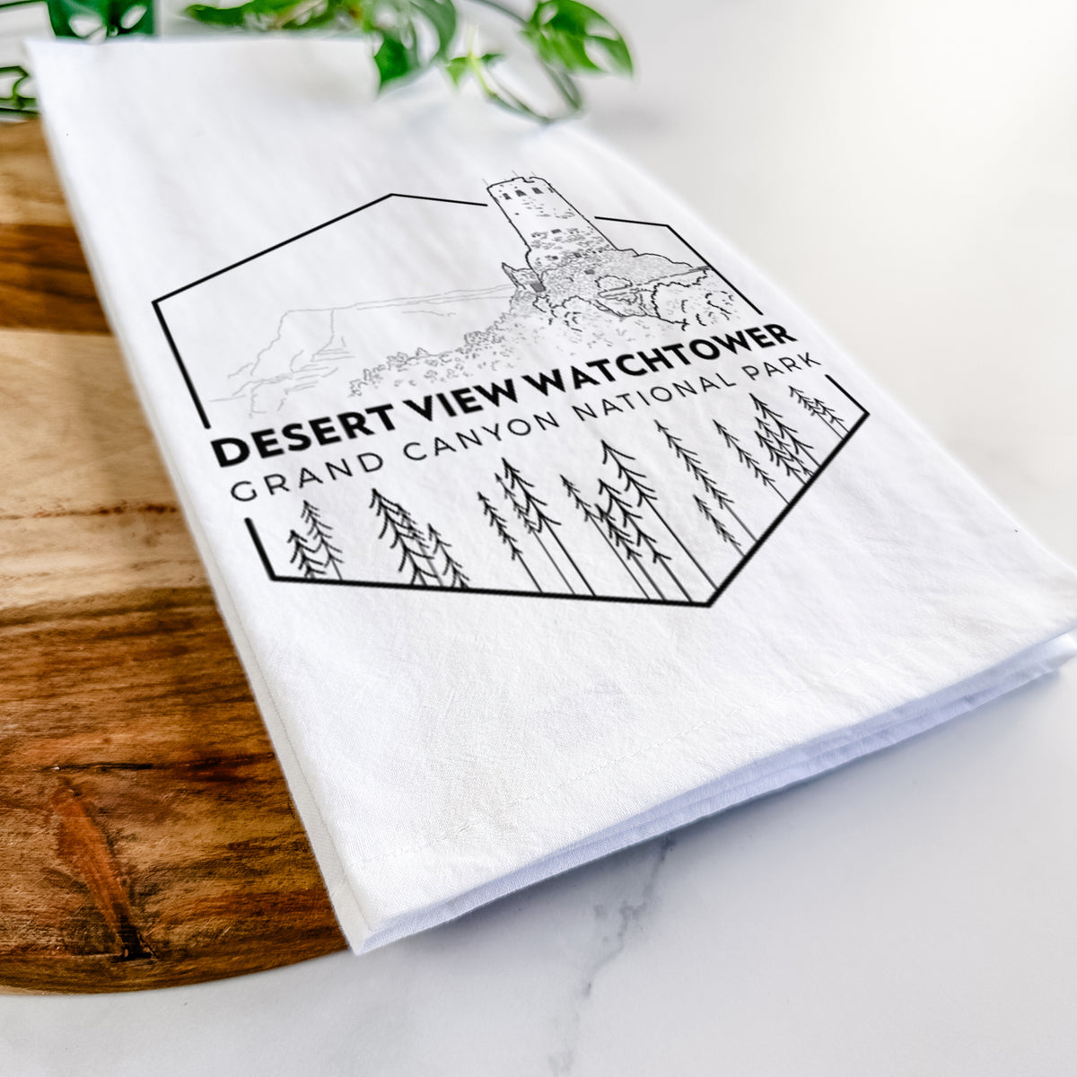 Desert View Watchtower - Grand Canyon National Park Tea Towel
