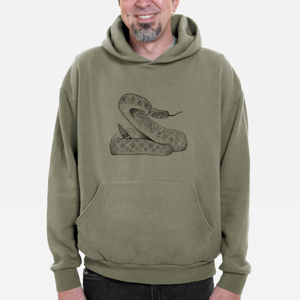 Western Diamondback Rattlesnake - Crotalus atrox  - Bodega Midweight Hoodie