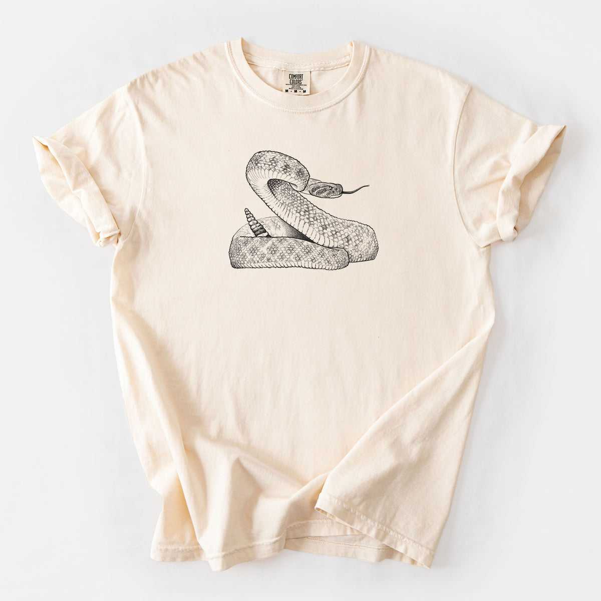 Western Diamondback Rattlesnake - Crotalus atrox - Unisex Comfort Colors Garment-Dyed Heavyweight T-shirt