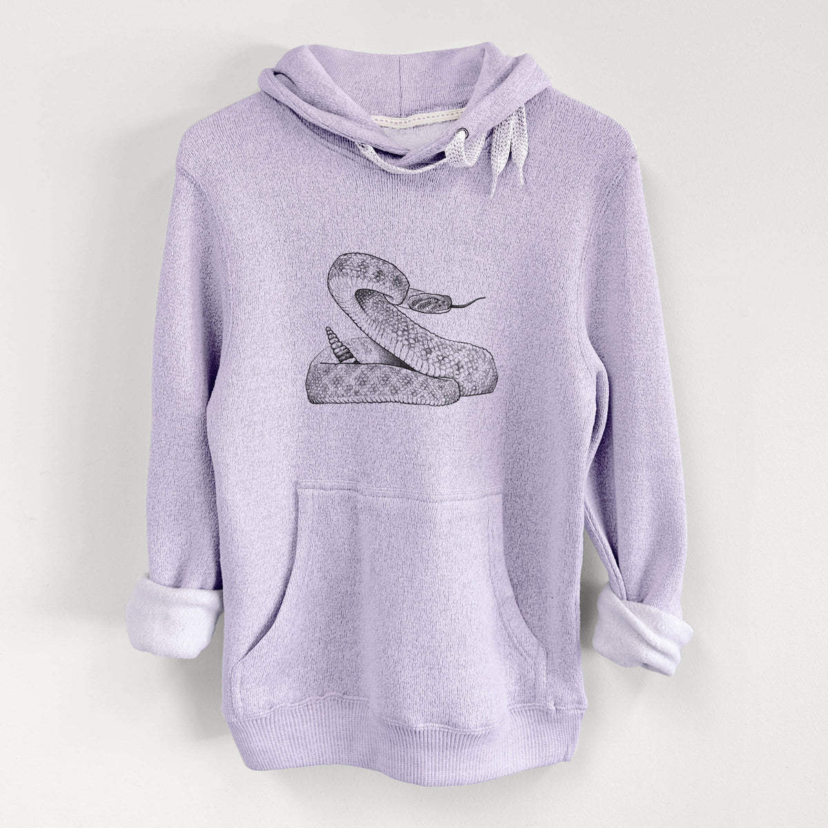 Western Diamondback Rattlesnake - Crotalus atrox - Knit Hoodie