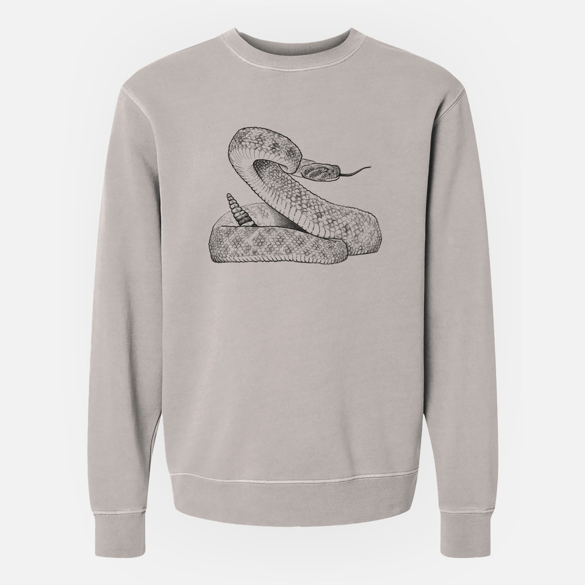 Western Diamondback Rattlesnake - Crotalus atrox - Unisex Pigment Dyed Crew Sweatshirt