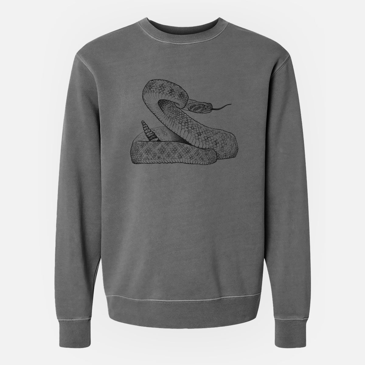 Western Diamondback Rattlesnake - Crotalus atrox - Unisex Pigment Dyed Crew Sweatshirt