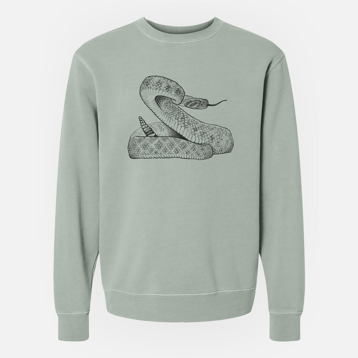 Western Diamondback Rattlesnake - Crotalus atrox - Unisex Pigment Dyed Crew Sweatshirt