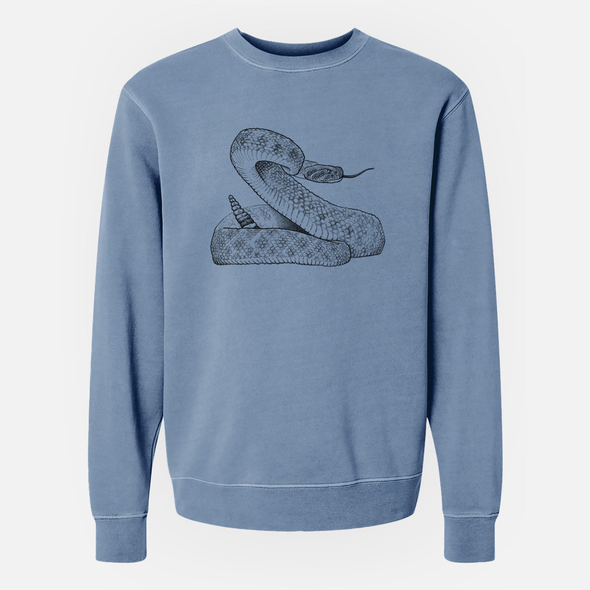 Western Diamondback Rattlesnake - Crotalus atrox - Unisex Pigment Dyed Crew Sweatshirt