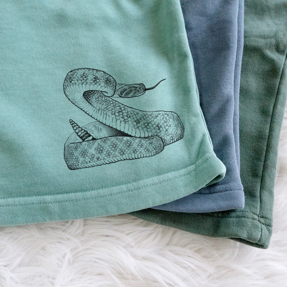 Western Diamondback Rattlesnake - Crotalus atrox - Unisex Pigment Dyed Shorts