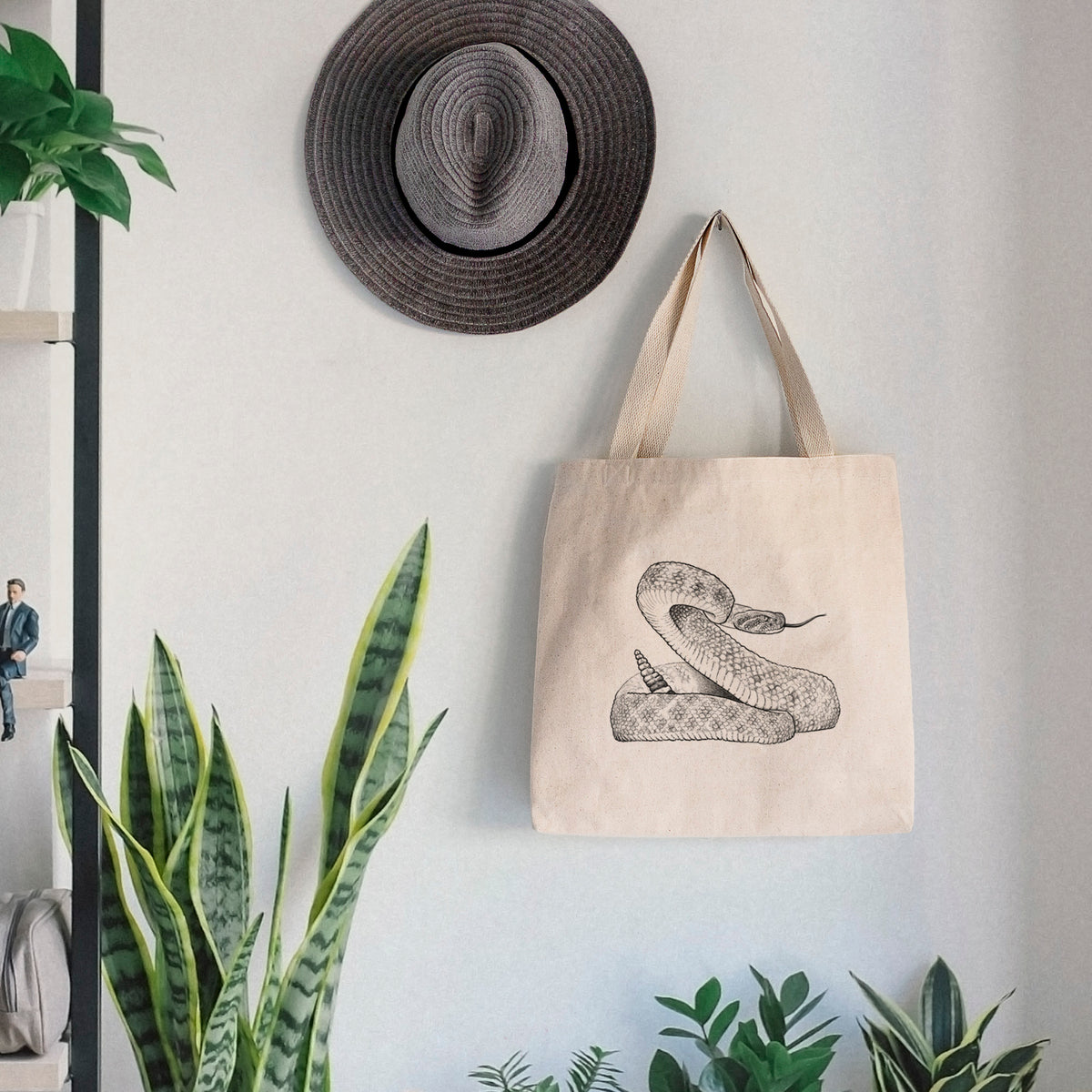 Western Diamondback Rattlesnake - Crotalus atrox - Tote Bag