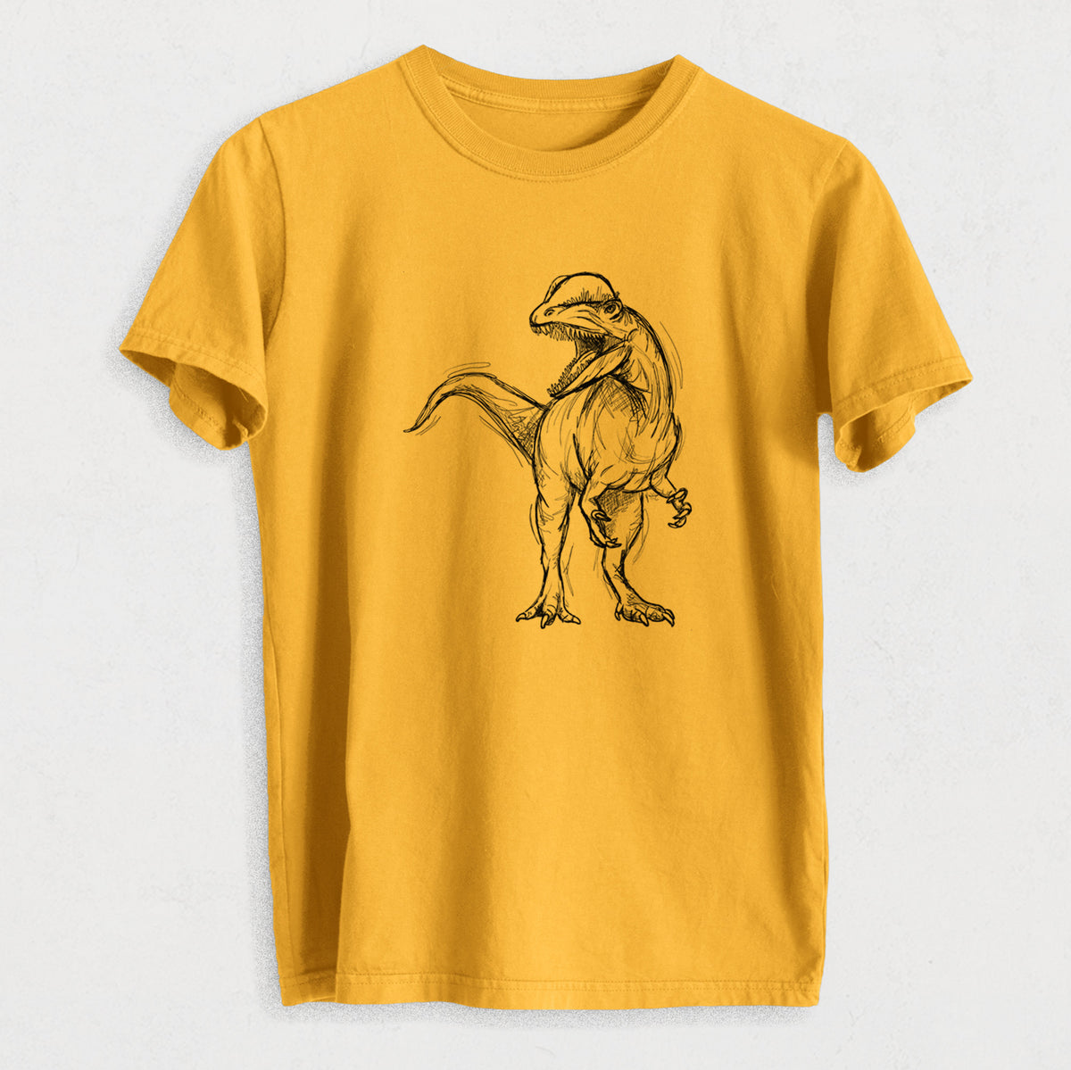 Dilophosaurus Wetherilli - Heavyweight Men&#39;s 100% Organic Cotton Tee
