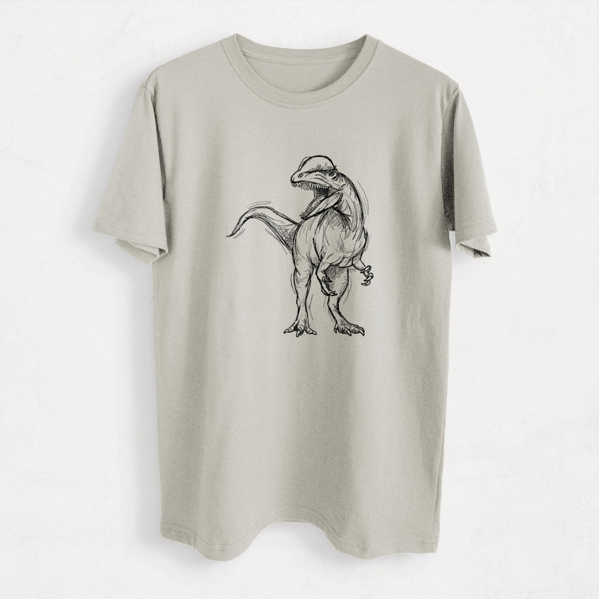 Dilophosaurus Wetherilli - Heavyweight Men&#39;s 100% Organic Cotton Tee