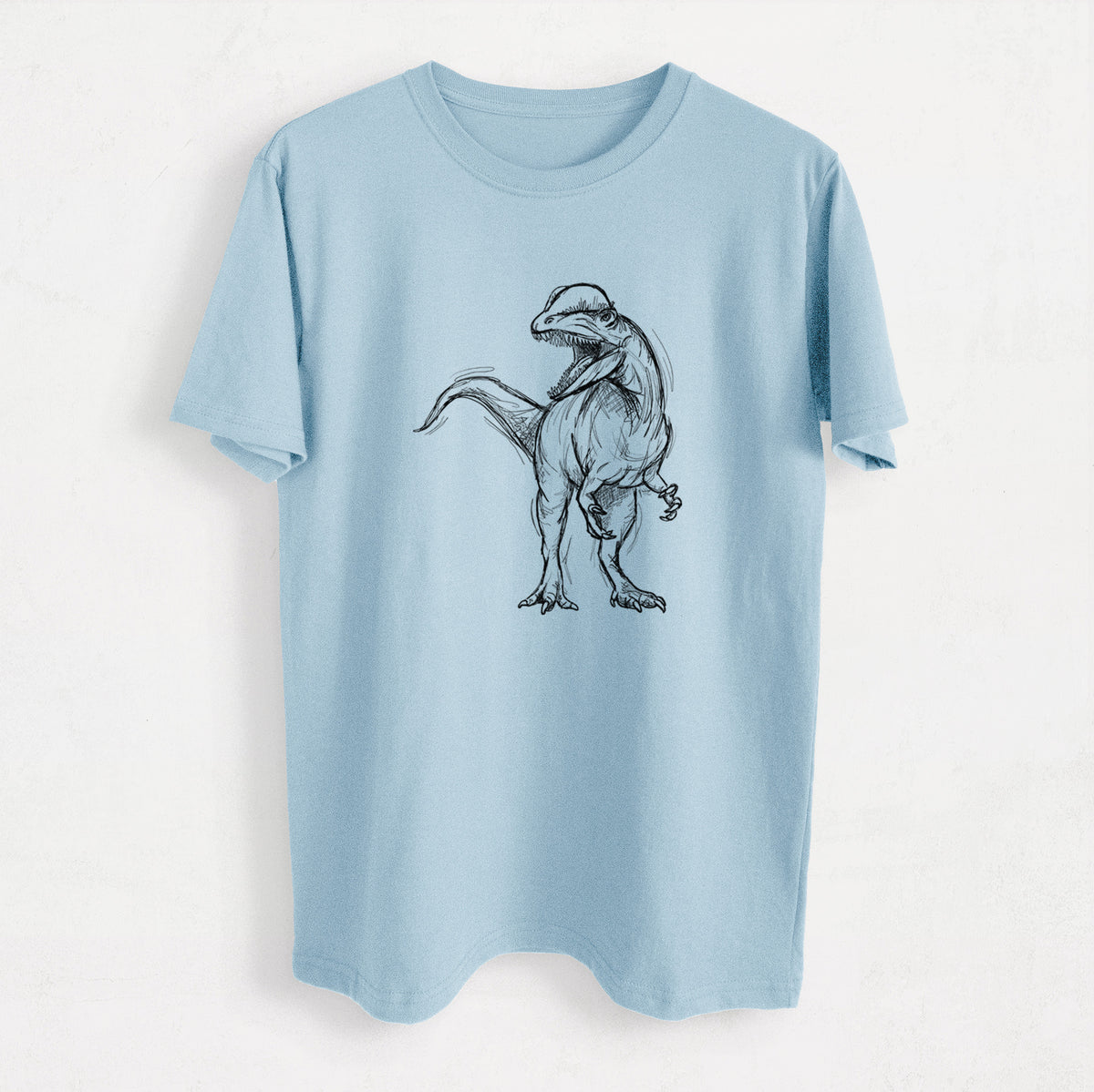 Dilophosaurus Wetherilli - Heavyweight Men&#39;s 100% Organic Cotton Tee