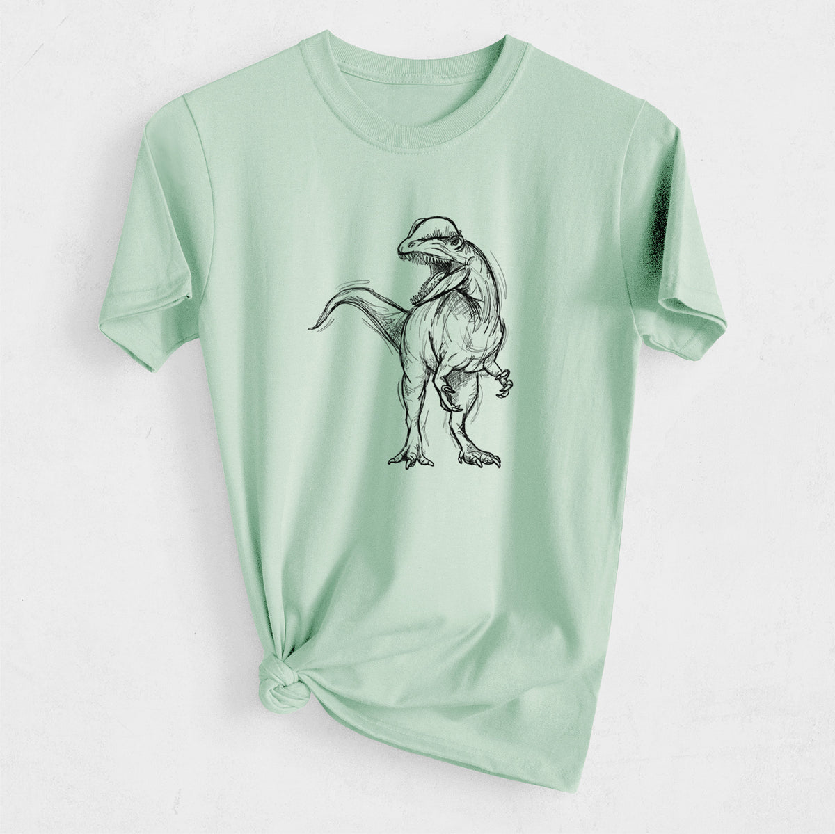 Dilophosaurus Wetherilli - Heavyweight Men&#39;s 100% Organic Cotton Tee