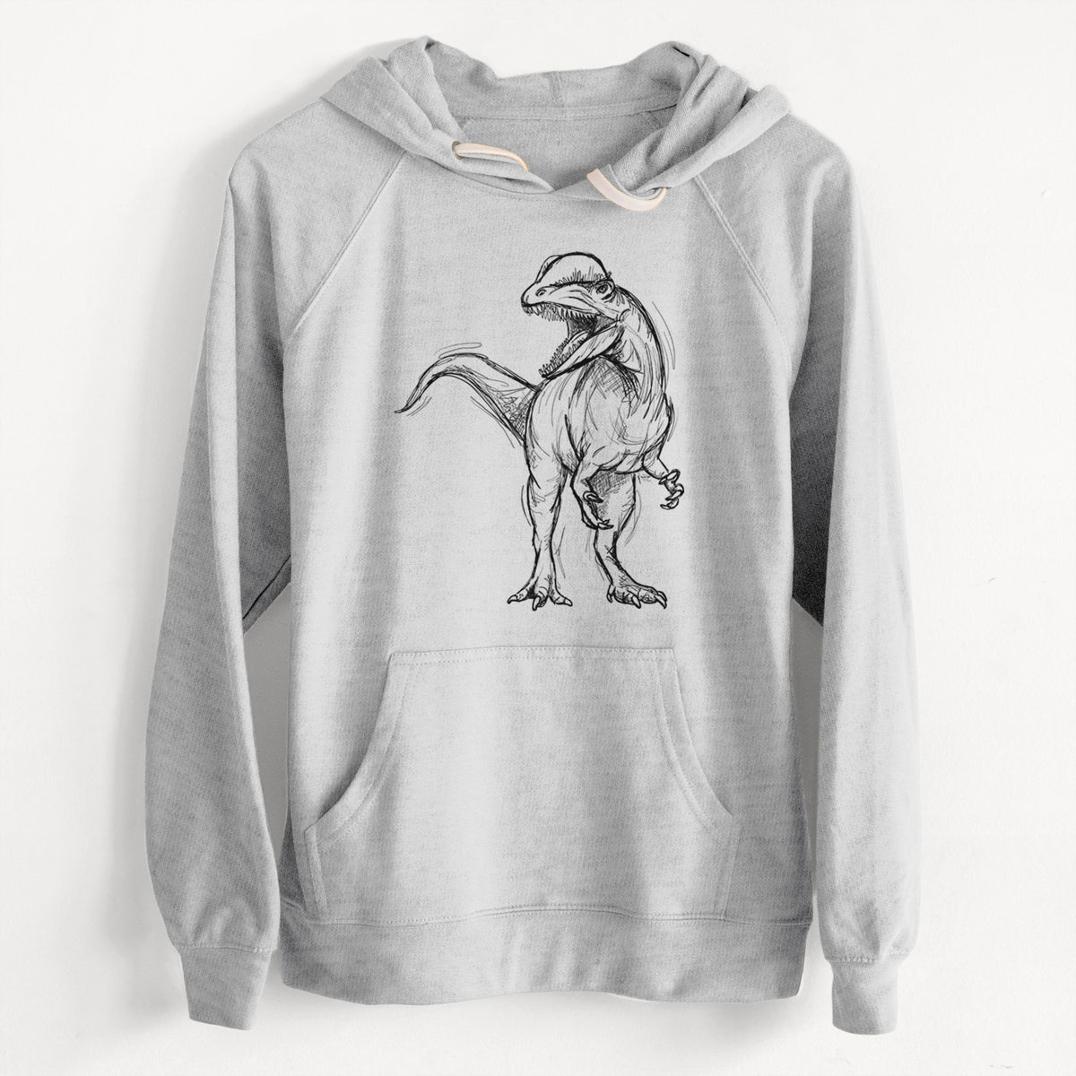 CLEARANCE - Dilophosaurus Wetherilli  - Unisex Slim Fit Loopback Terry Hoodie