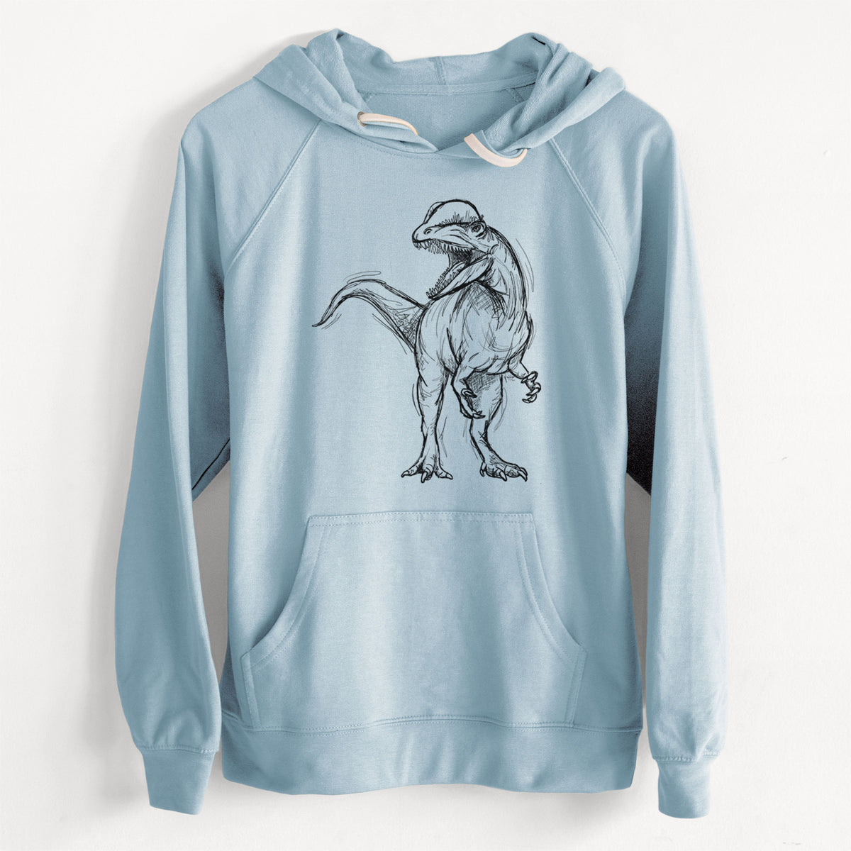 CLEARANCE - Dilophosaurus Wetherilli  - Unisex Slim Fit Loopback Terry Hoodie