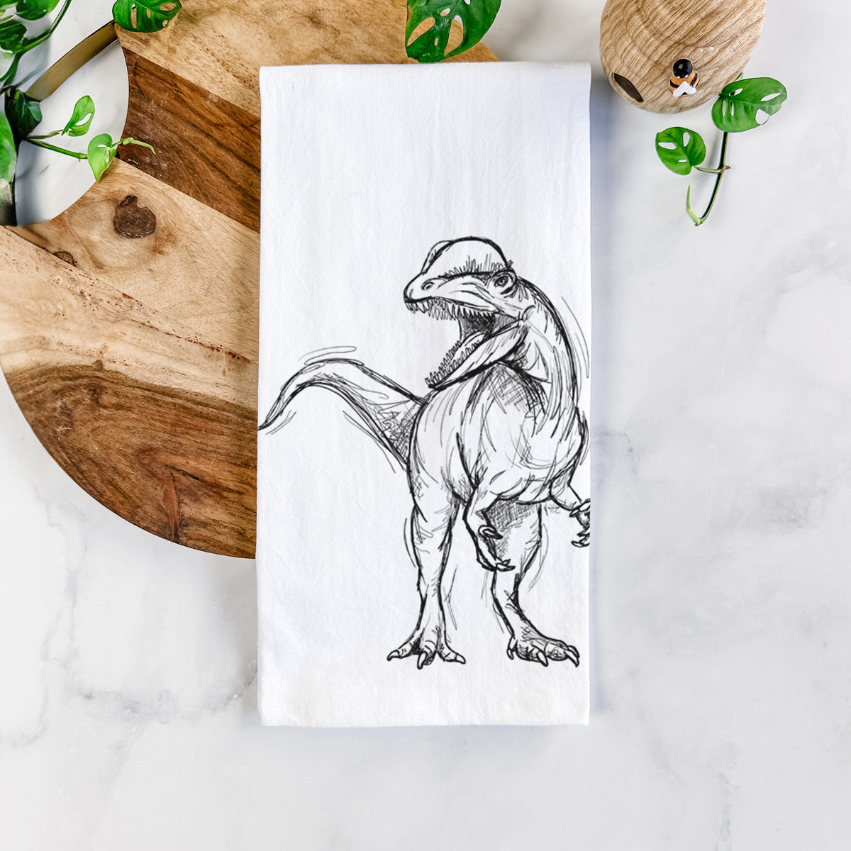 Dilophosaurus Wetherilli Tea Towel