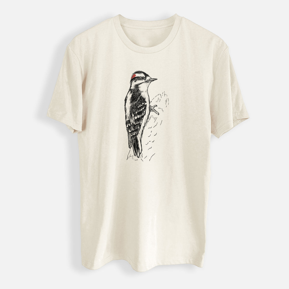 Downy Woodpecker - Picoides pubescens - Mens Everyday Staple Tee