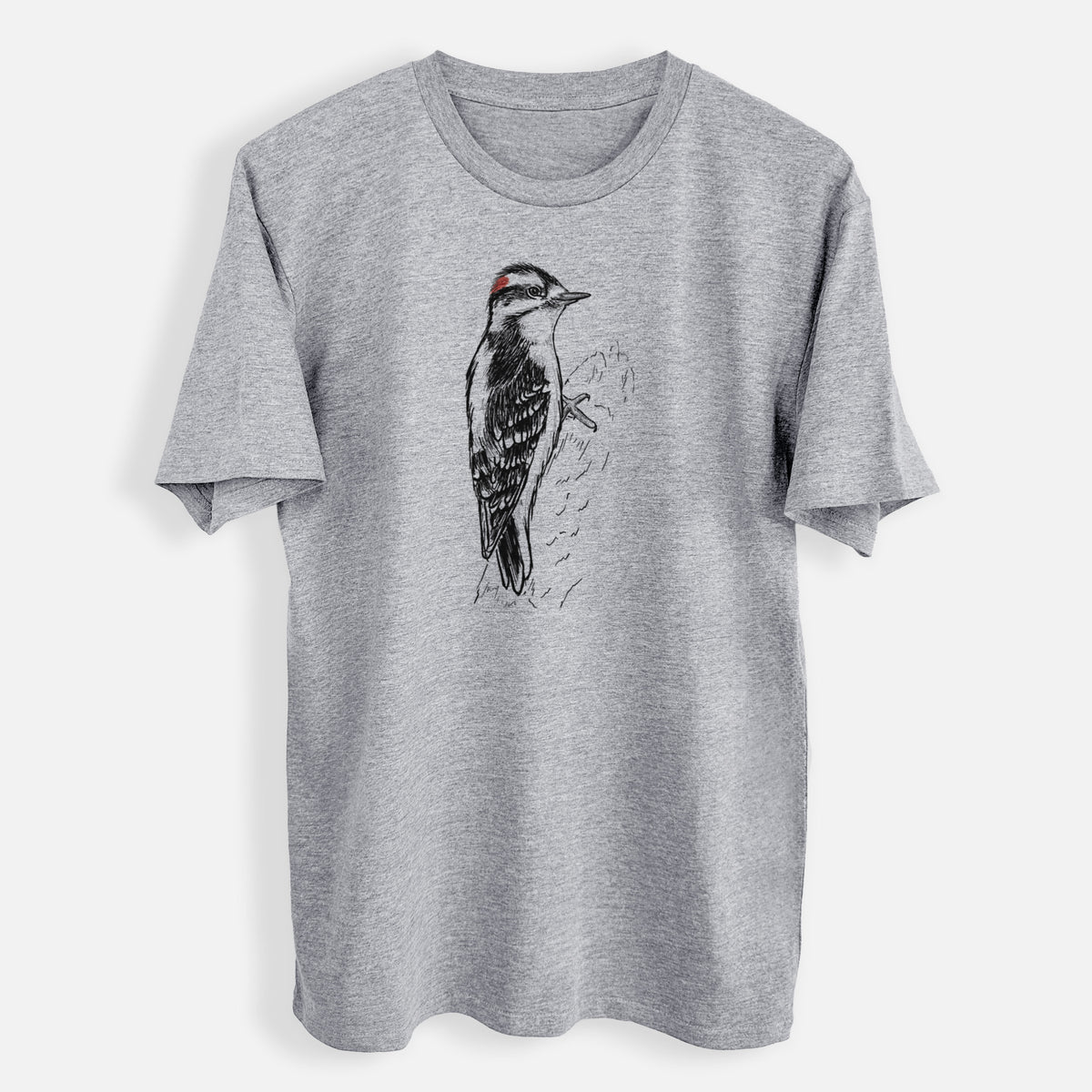 Downy Woodpecker - Picoides pubescens - Mens Everyday Staple Tee