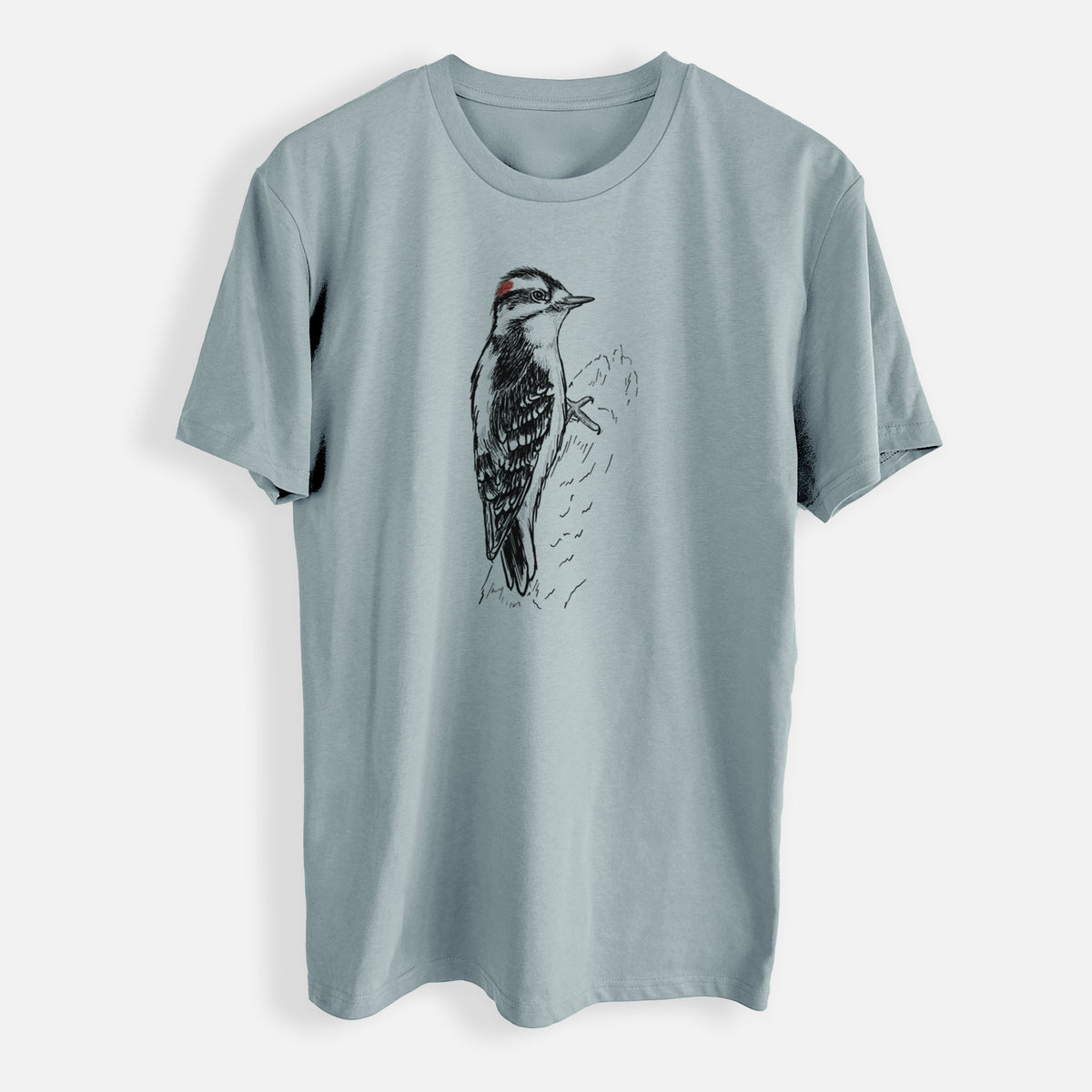 Downy Woodpecker - Picoides pubescens - Mens Everyday Staple Tee