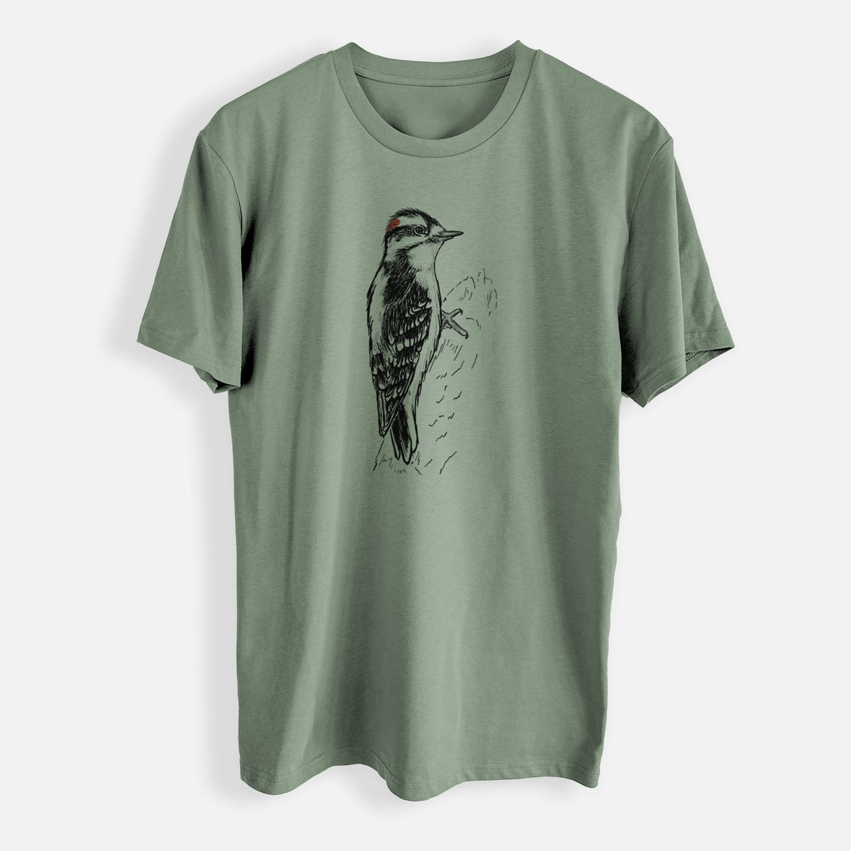 Downy Woodpecker - Picoides pubescens - Mens Everyday Staple Tee