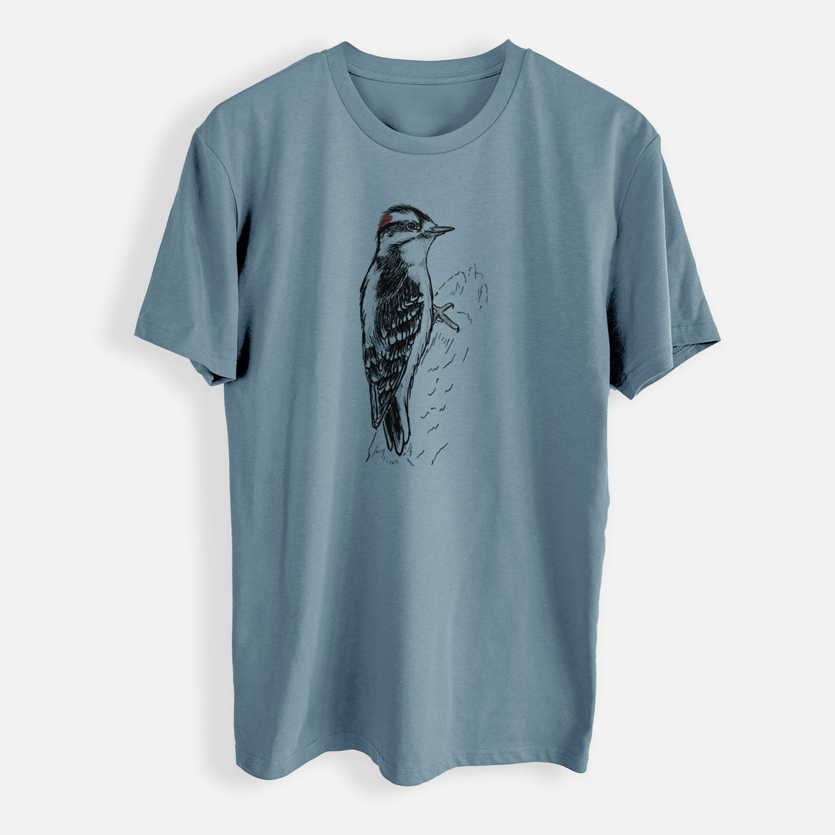 Downy Woodpecker - Picoides pubescens - Mens Everyday Staple Tee