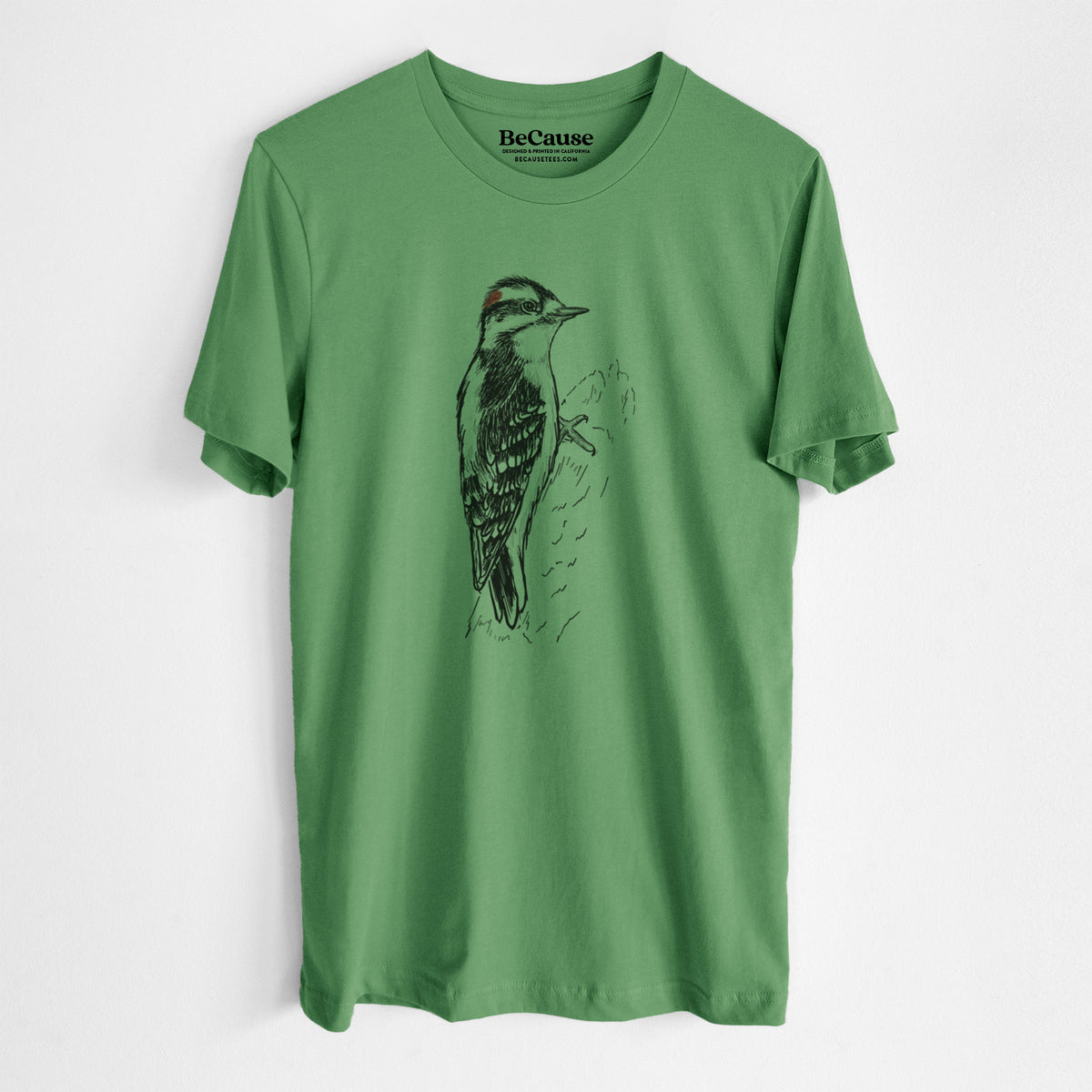 Downy Woodpecker - Picoides pubescens - Lightweight 100% Cotton Unisex Crewneck