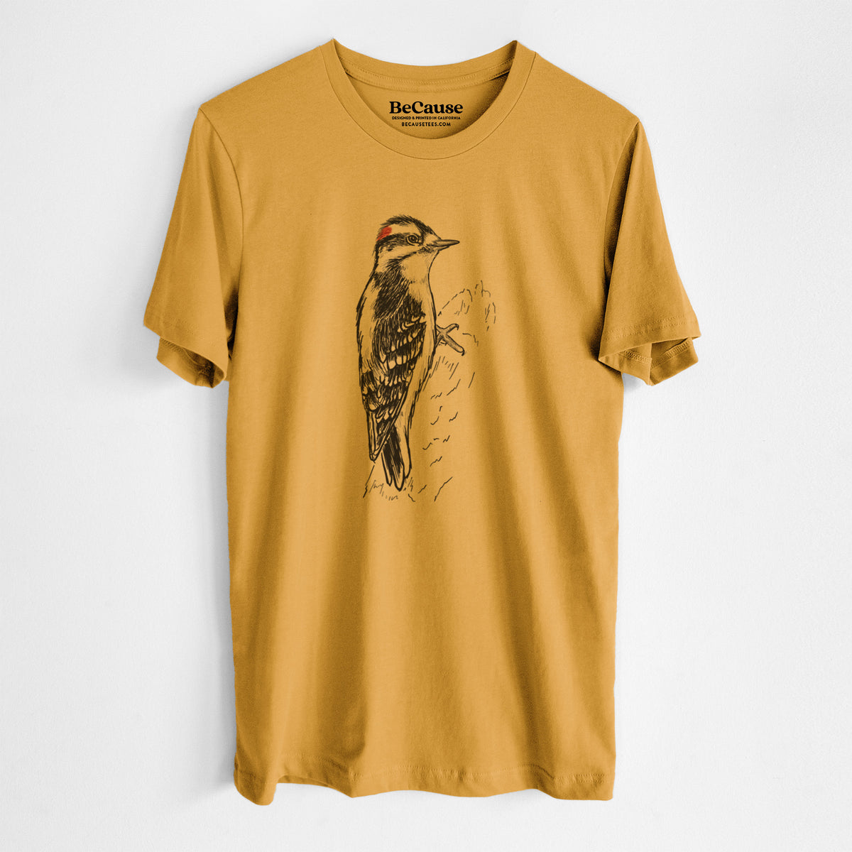 Downy Woodpecker - Picoides pubescens - Lightweight 100% Cotton Unisex Crewneck