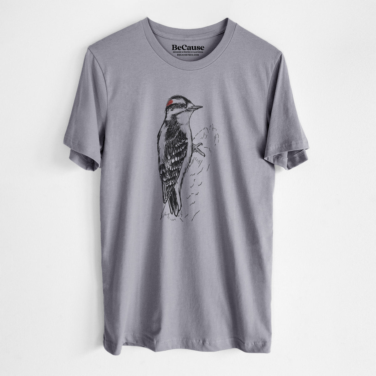 Downy Woodpecker - Picoides pubescens - Lightweight 100% Cotton Unisex Crewneck