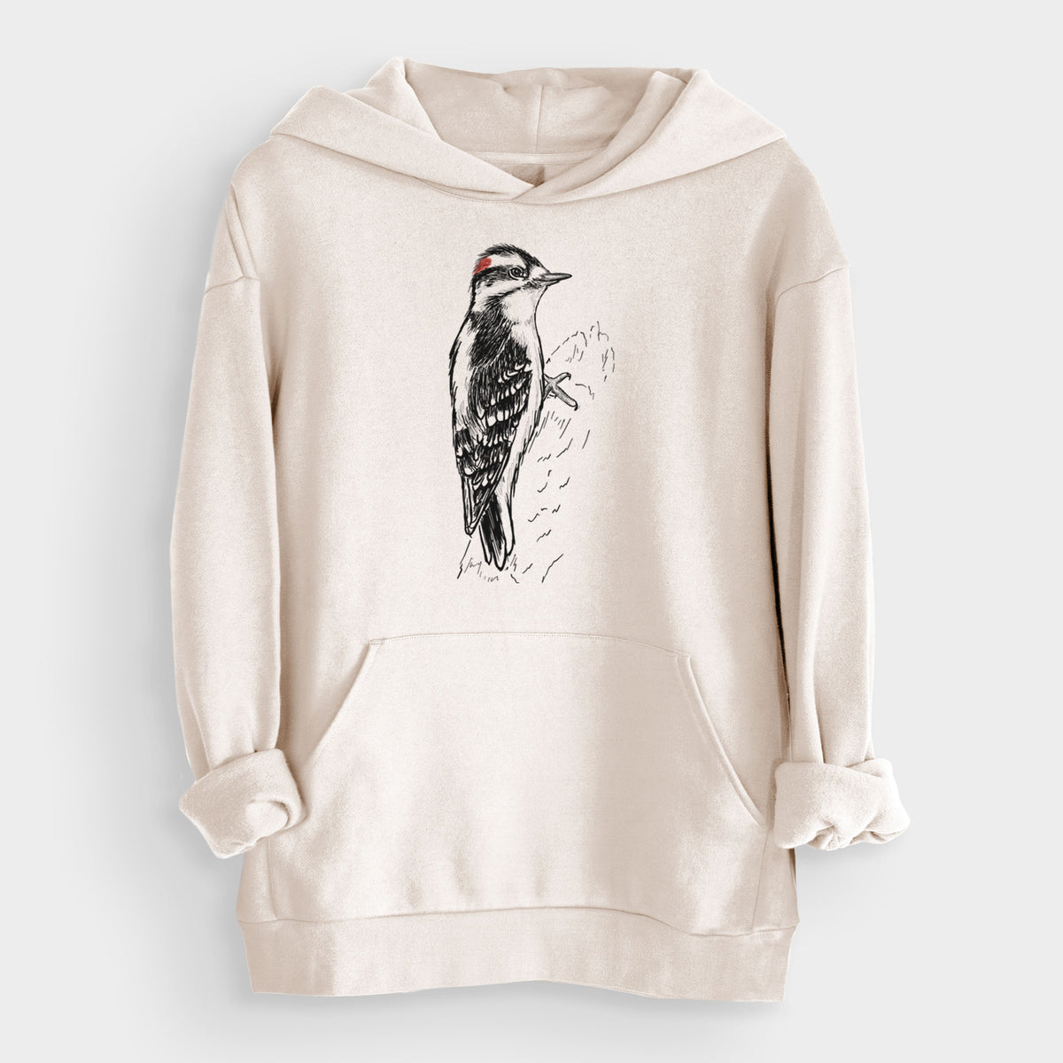 Downy Woodpecker - Picoides pubescens  - Bodega Midweight Hoodie