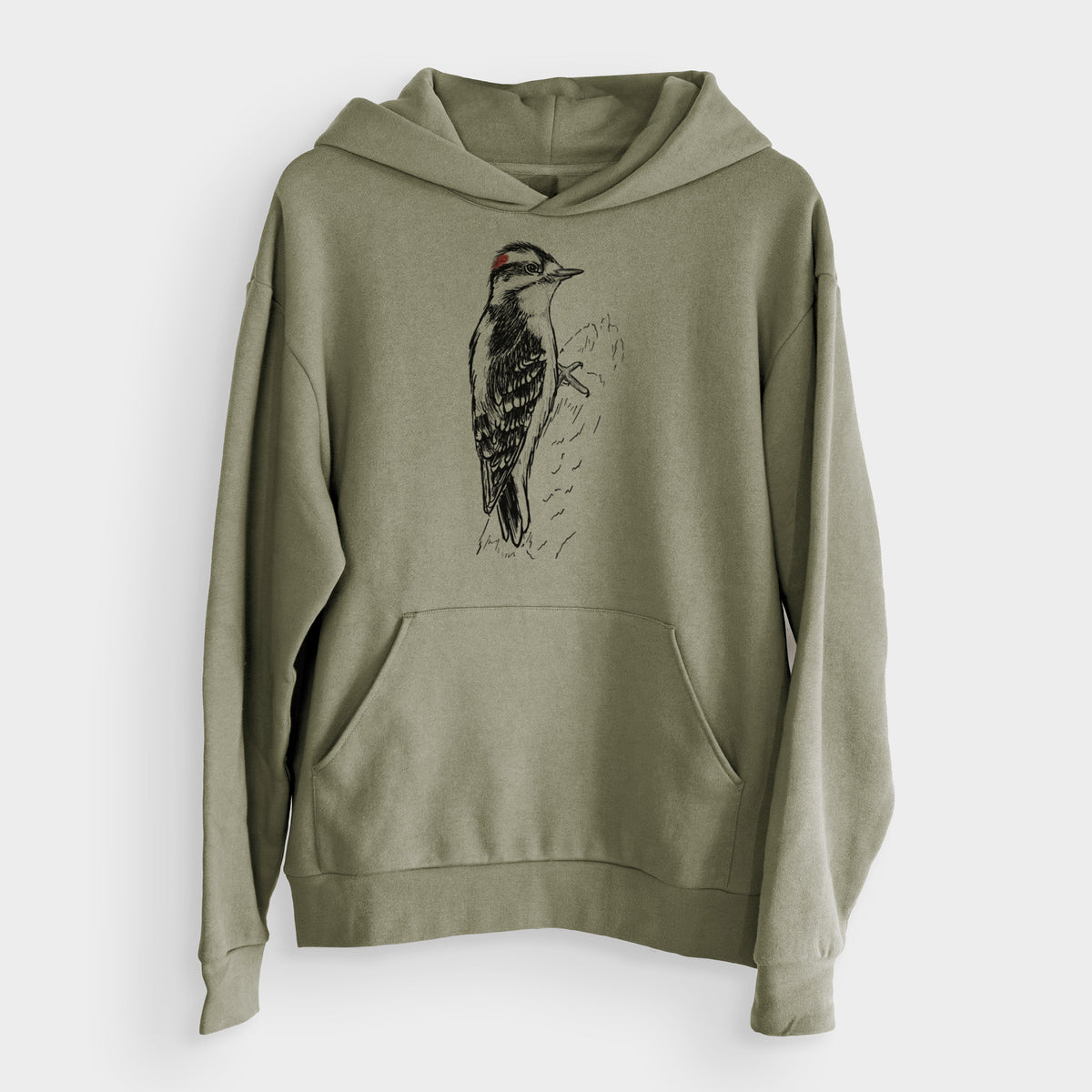 Downy Woodpecker - Picoides pubescens  - Bodega Midweight Hoodie