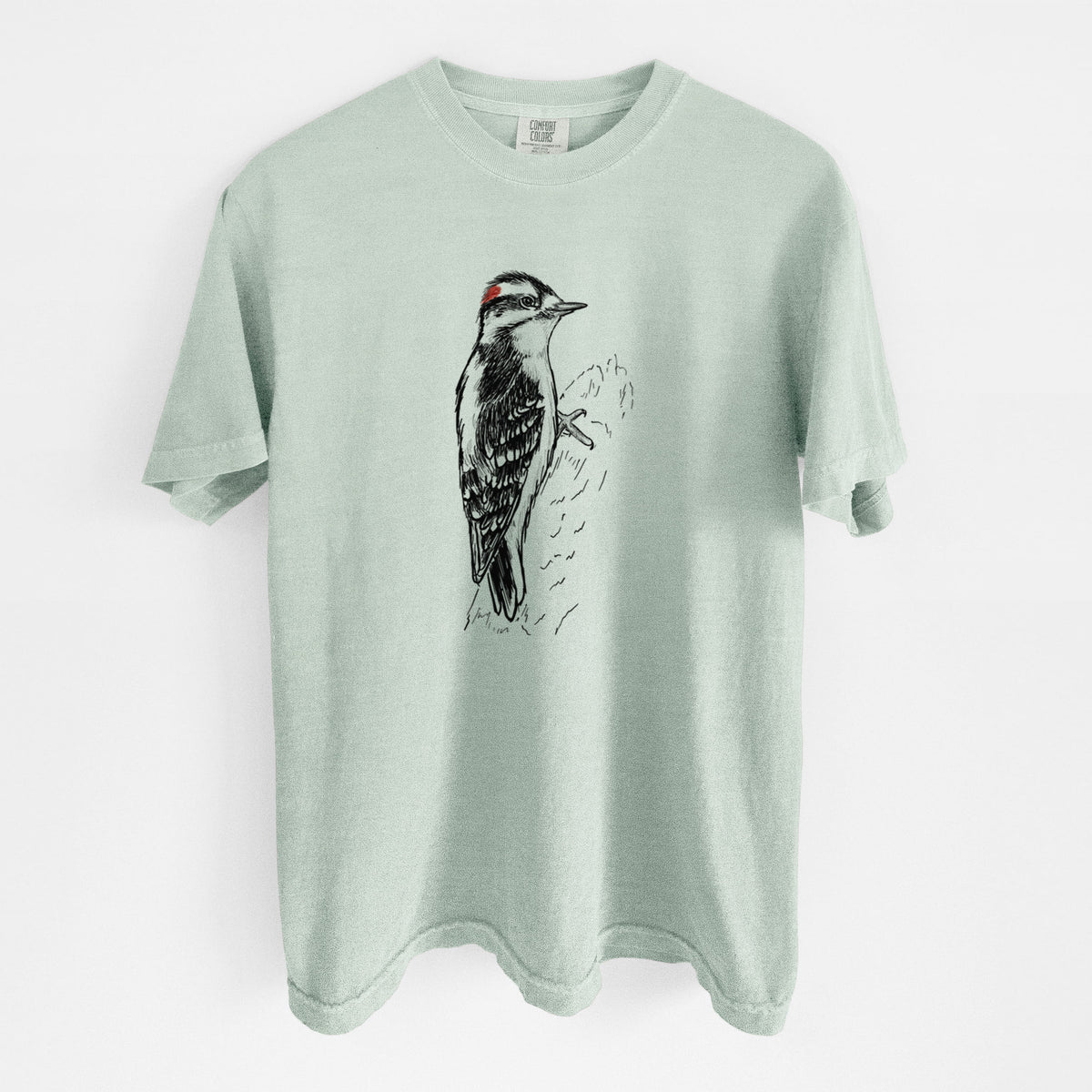 Downy Woodpecker - Picoides pubescens - Unisex Comfort Colors Garment-Dyed Heavyweight T-shirt