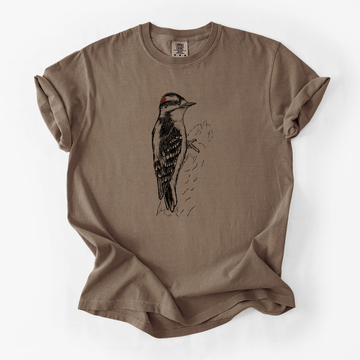 Downy Woodpecker - Picoides pubescens - Unisex Comfort Colors Garment-Dyed Heavyweight T-shirt