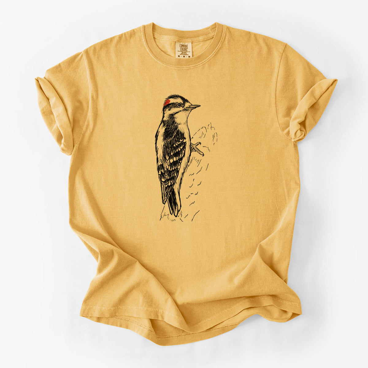 Downy Woodpecker - Picoides pubescens - Unisex Comfort Colors Garment-Dyed Heavyweight T-shirt