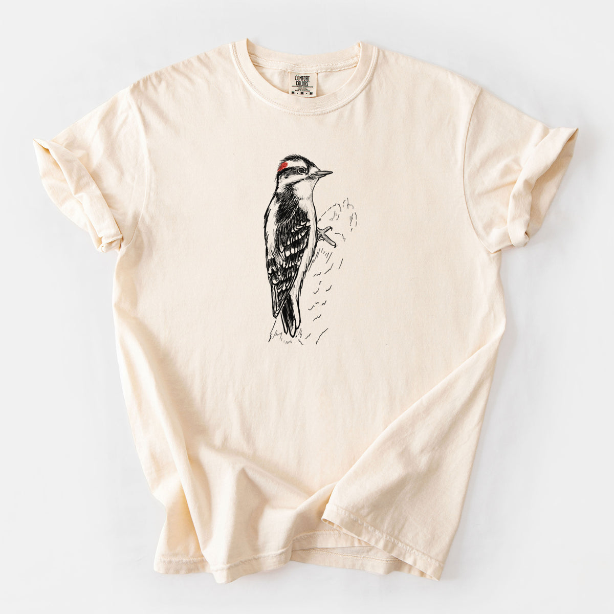 Downy Woodpecker - Picoides pubescens - Unisex Comfort Colors Garment-Dyed Heavyweight T-shirt
