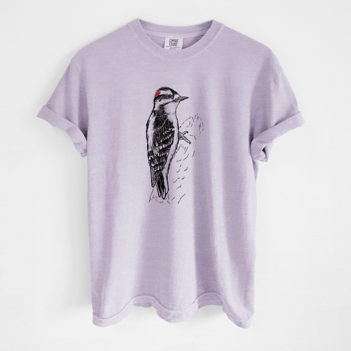Downy Woodpecker - Picoides pubescens - Unisex Comfort Colors Garment-Dyed Heavyweight T-shirt