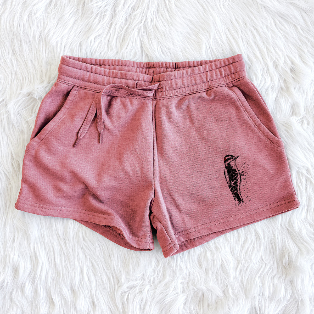 Downy Woodpecker - Picoides pubescens - Women&#39;s Cali Wave Shorts