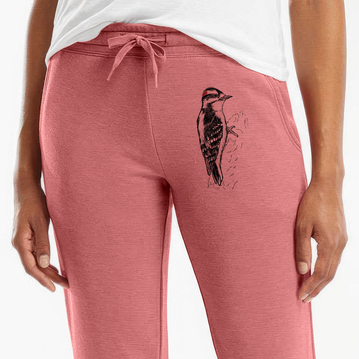 Downy Woodpecker - Picoides pubescens - Women&#39;s Cali Wave Jogger Sweatpants