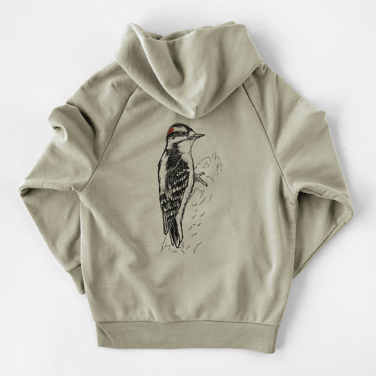 Downy Woodpecker - Picoides pubescens - UltraLuxe Heavyweight French Terry Hoodie