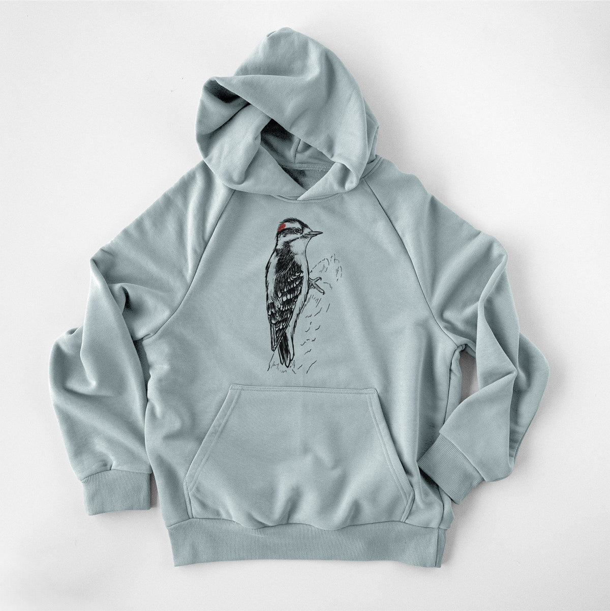 Downy Woodpecker - Picoides pubescens - UltraLuxe Heavyweight French Terry Hoodie