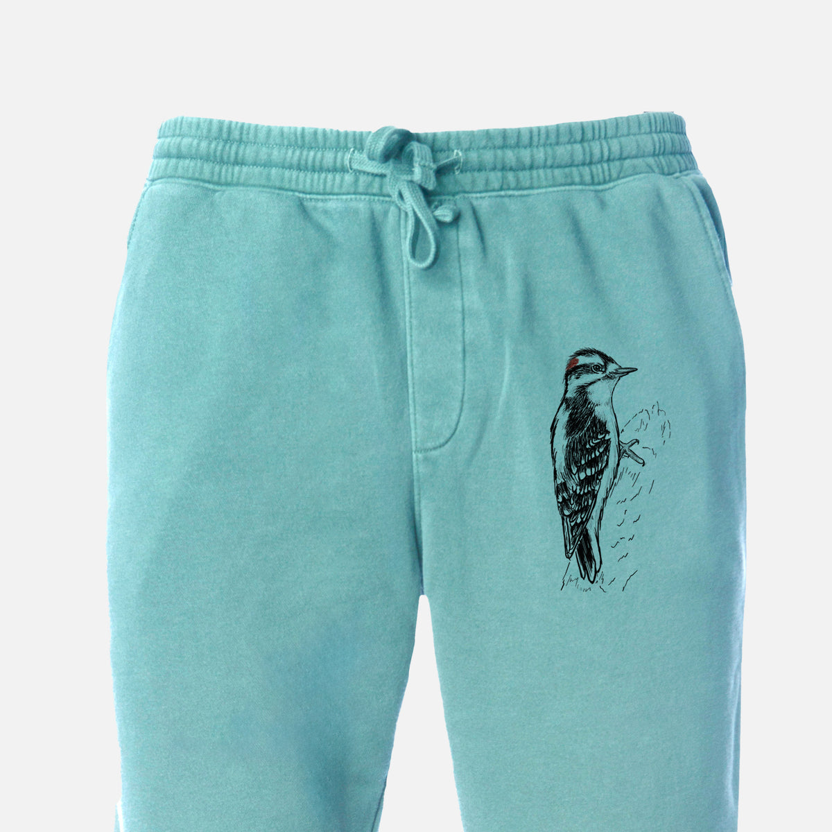 Downy Woodpecker - Picoides pubescens - Unisex Pigment Dyed Sweatpants