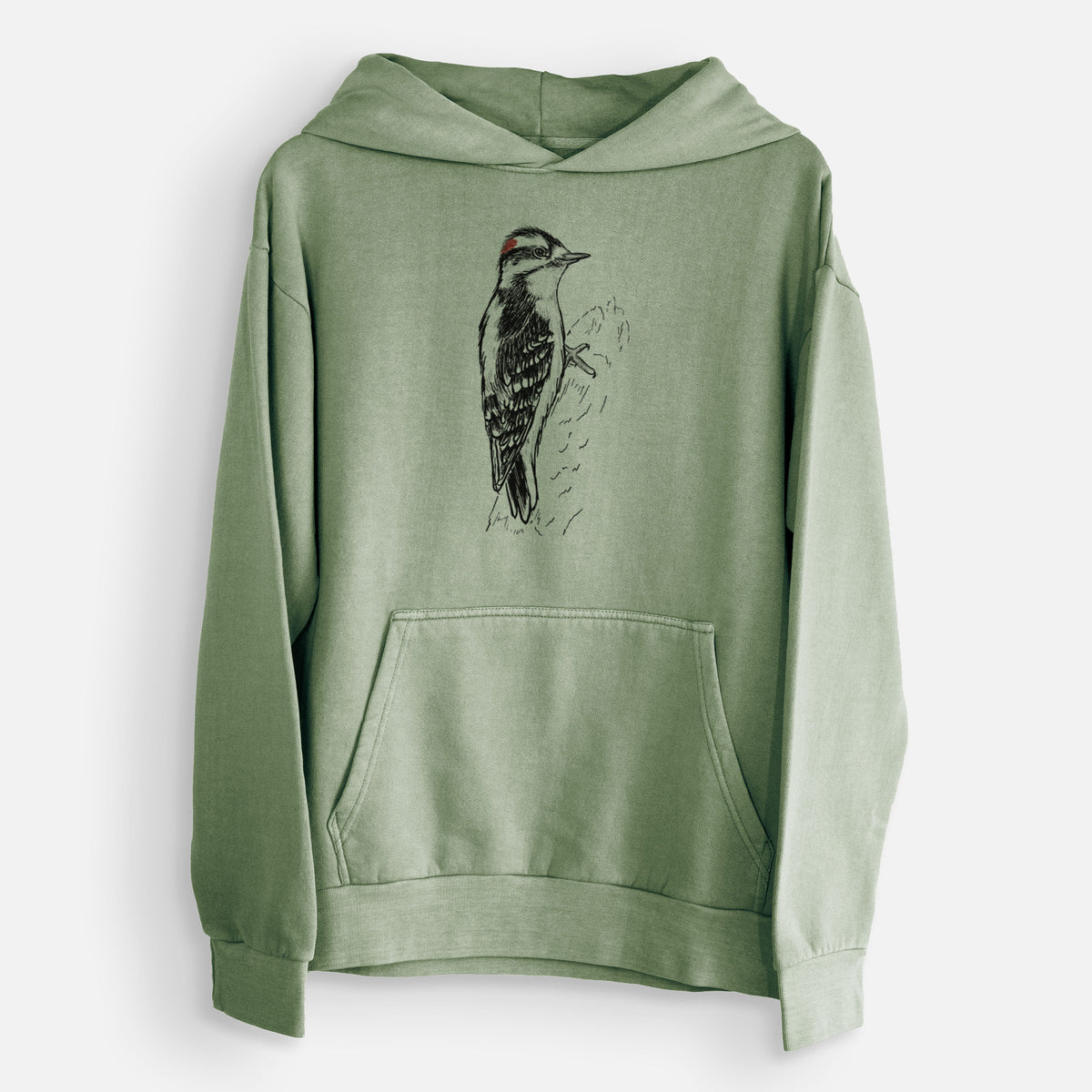 Downy Woodpecker - Picoides pubescens  - Urban Heavyweight Hoodie