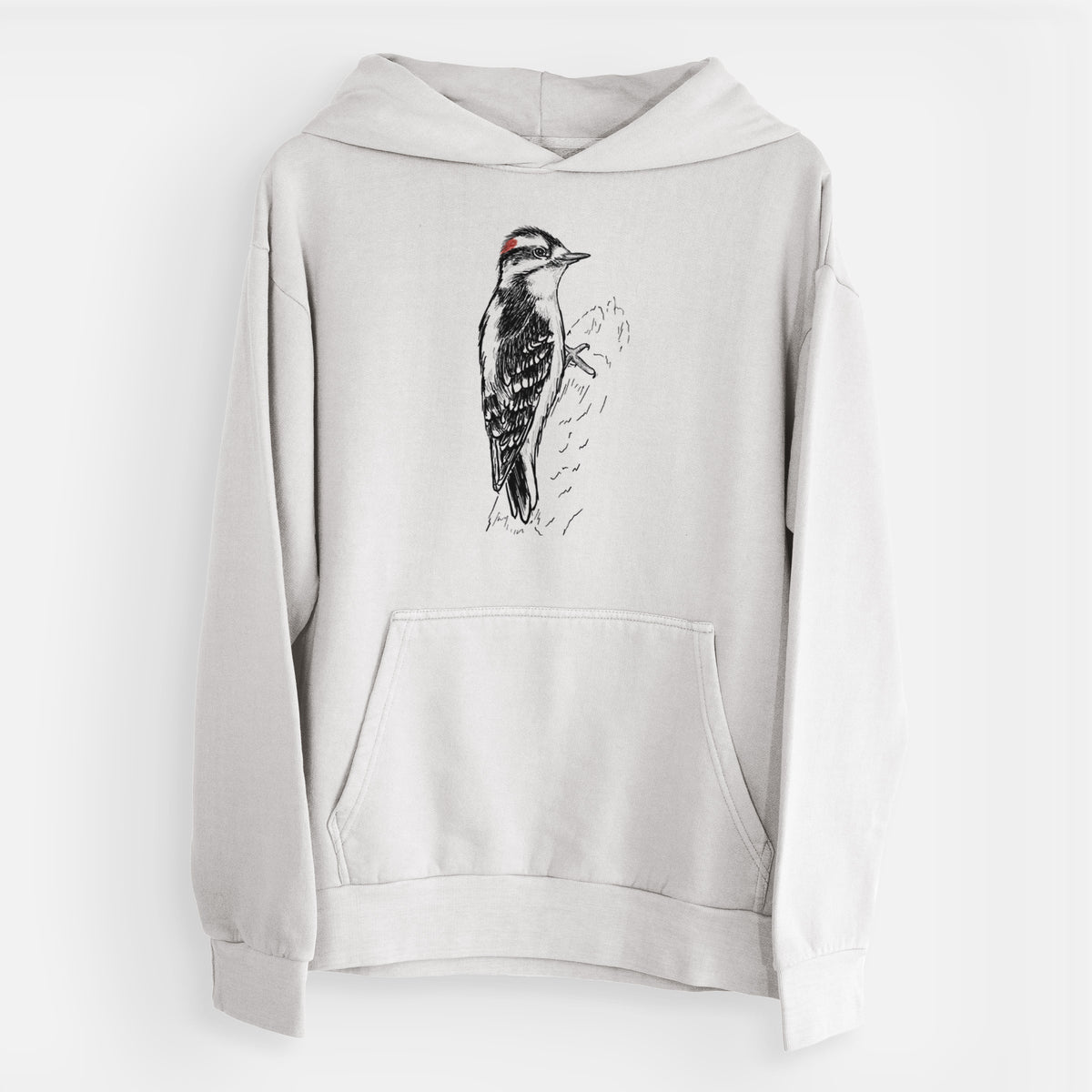 Downy Woodpecker - Picoides pubescens  - Urban Heavyweight Hoodie